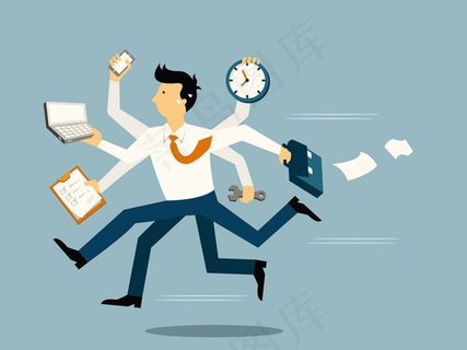 奔跑的商务男子