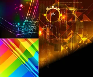 炫彩线条流光背景