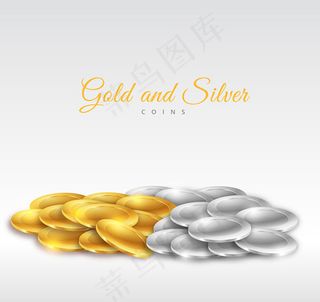 金币和银币堆