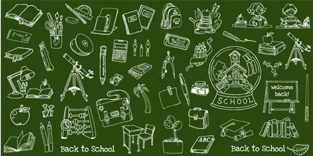 手绘学习物品