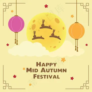 中秋月亮兔子