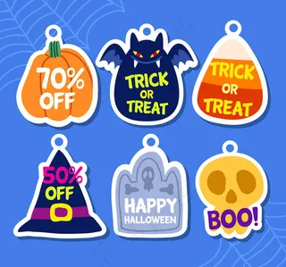 万圣节促销吊牌