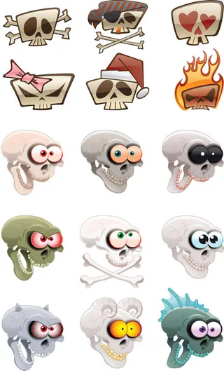 骷髅头图标,免抠元素