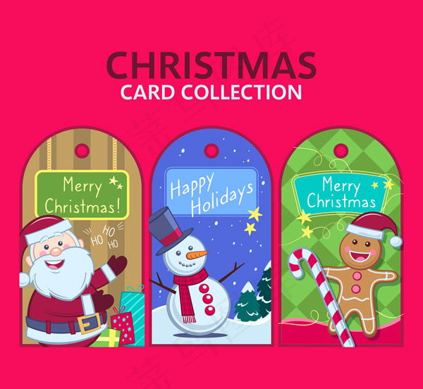 圣诞节吊牌卡片