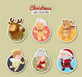 圣诞角色标签