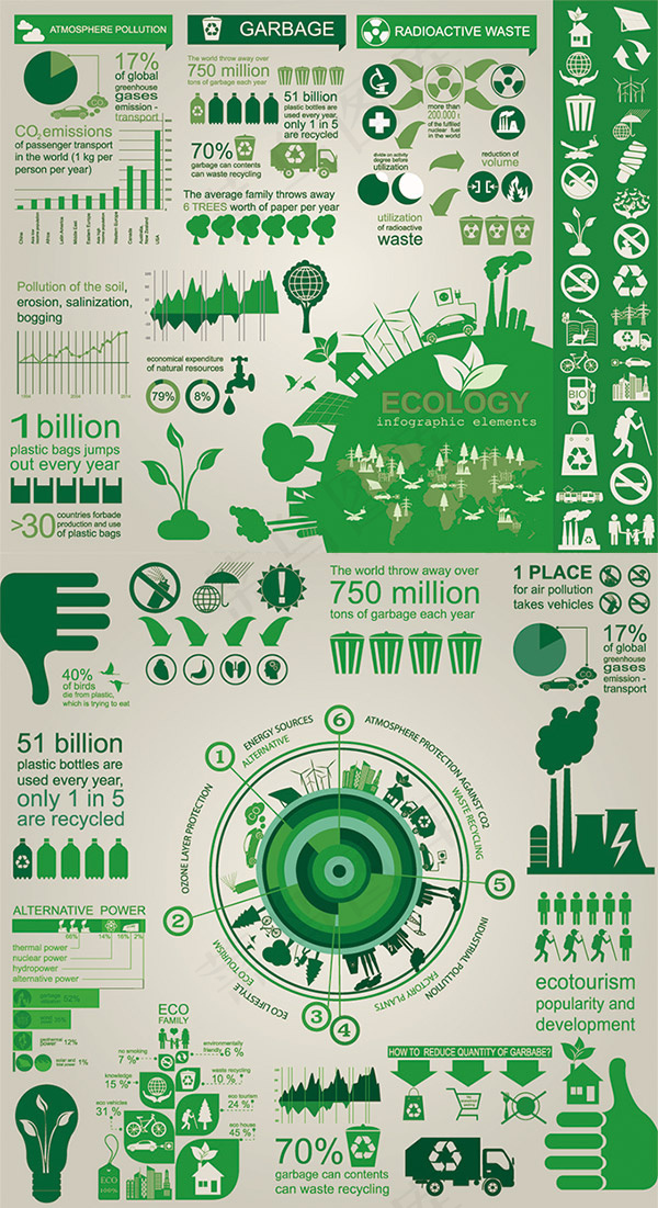 绿色环保元素eps,ai矢量模版下载