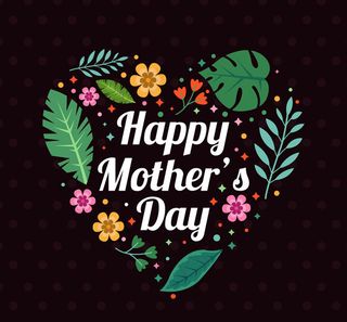 母亲节花草组合爱心