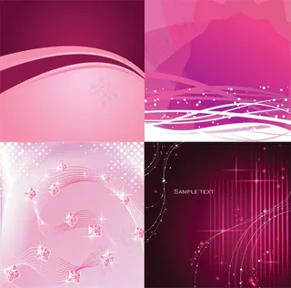 粉紫色动感线条背