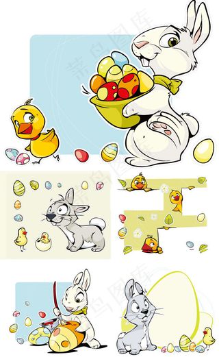 复活节兔子卡片