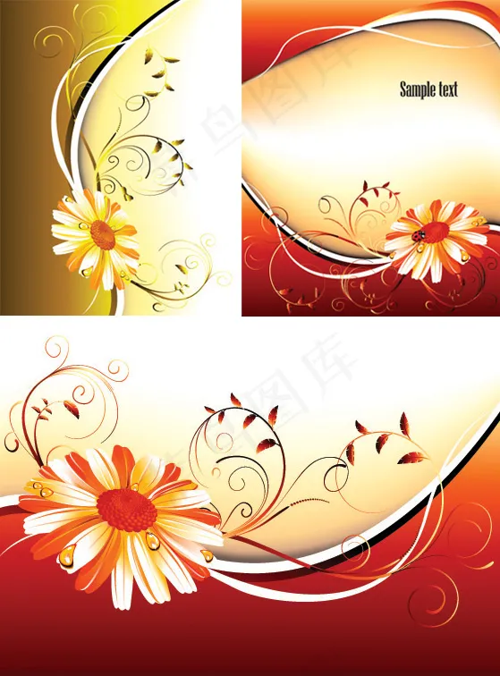 花朵花纹背景,背景元素eps,ai矢量模版下载