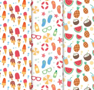 夏季元素无缝背景