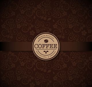 精美花纹咖啡背景