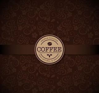精美花纹咖啡背景