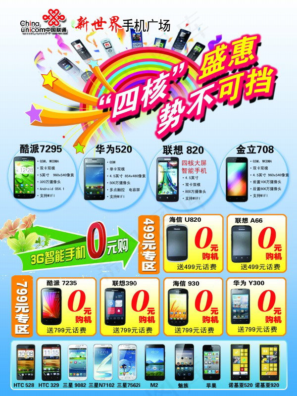 手机促销彩页psd模版下载