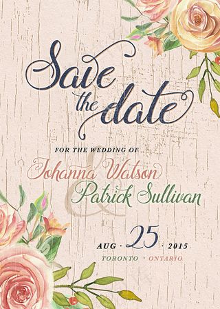 唯美水彩婚庆海报