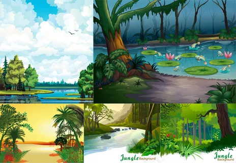 卡通自然风景矢量 卡通自然风景矢量