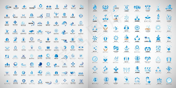 水滴LOGO设计ai矢量模版下载