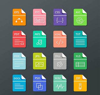 彩色文档格式图标