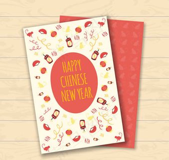 春节贺卡矢量