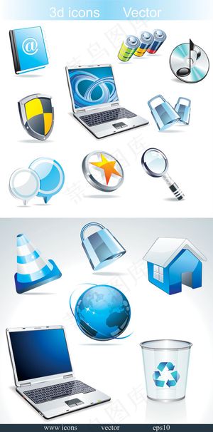 科技感晶图标,免抠元素