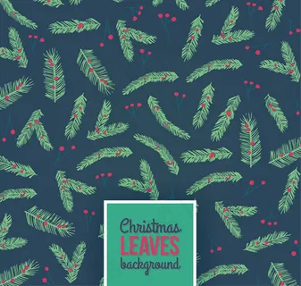 圣诞树叶背景矢量 圣诞树叶背景矢量