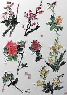中国风水墨花卉 中国风水墨花卉