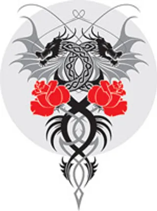 西方的龙与花卉元