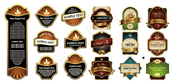 欧式瓶贴设计瓶身贴