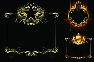 欧式质感边框,背景元素