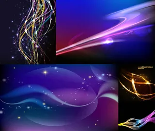 星光与线条元素