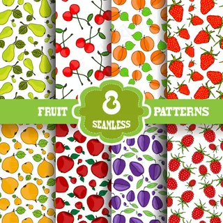 卡通水果无缝背景