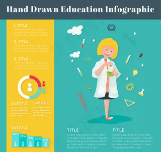 教育信息图矢量