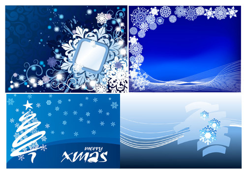 圣诞节雪花背景2,背景元素