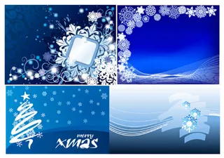 圣诞节雪花背景2,背景元素