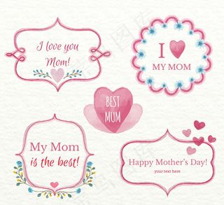 母亲节标签矢量