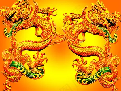 传统金龙浮雕PSD