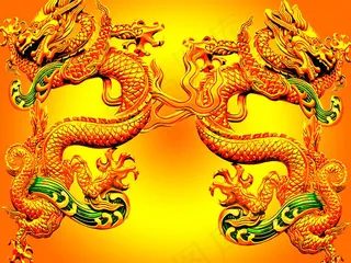 传统金龙浮雕PSD