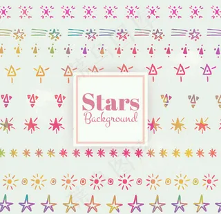 彩绘星星背景