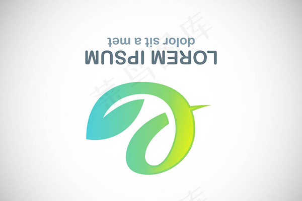 抽象树叶logo