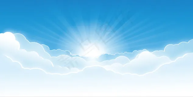 蓝天和阳光矢量