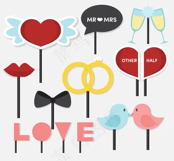 彩色婚礼小道具 彩色婚礼小道具