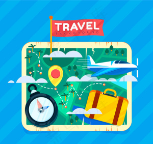 方形旅行地图