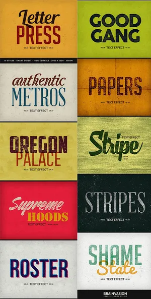 复古海报艺术字