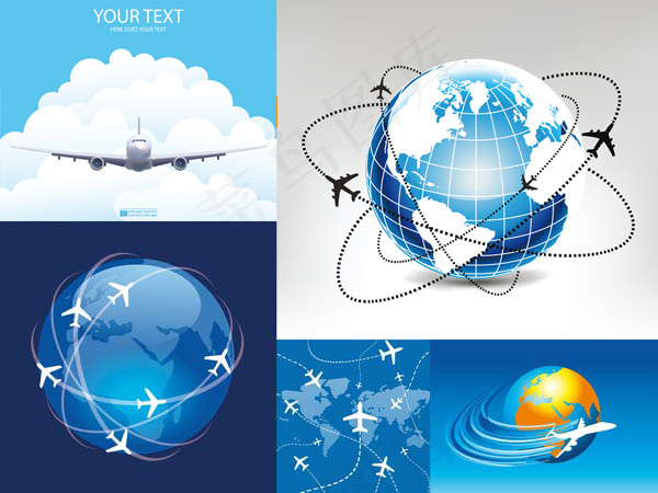 飞机主题矢量