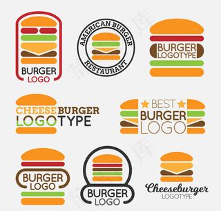 彩色汉堡包标志
