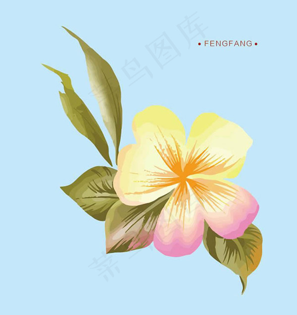 手绘小黄花矢量ai矢量模版下载