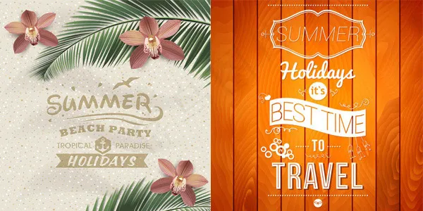 夏日时光主题eps,ai矢量模版下载