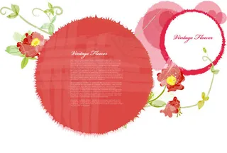 彩墨滴溅鲜艳花卉