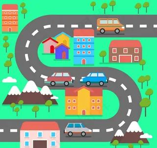 道路和沿路风景