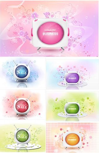 梦幻电视背景,背景元素